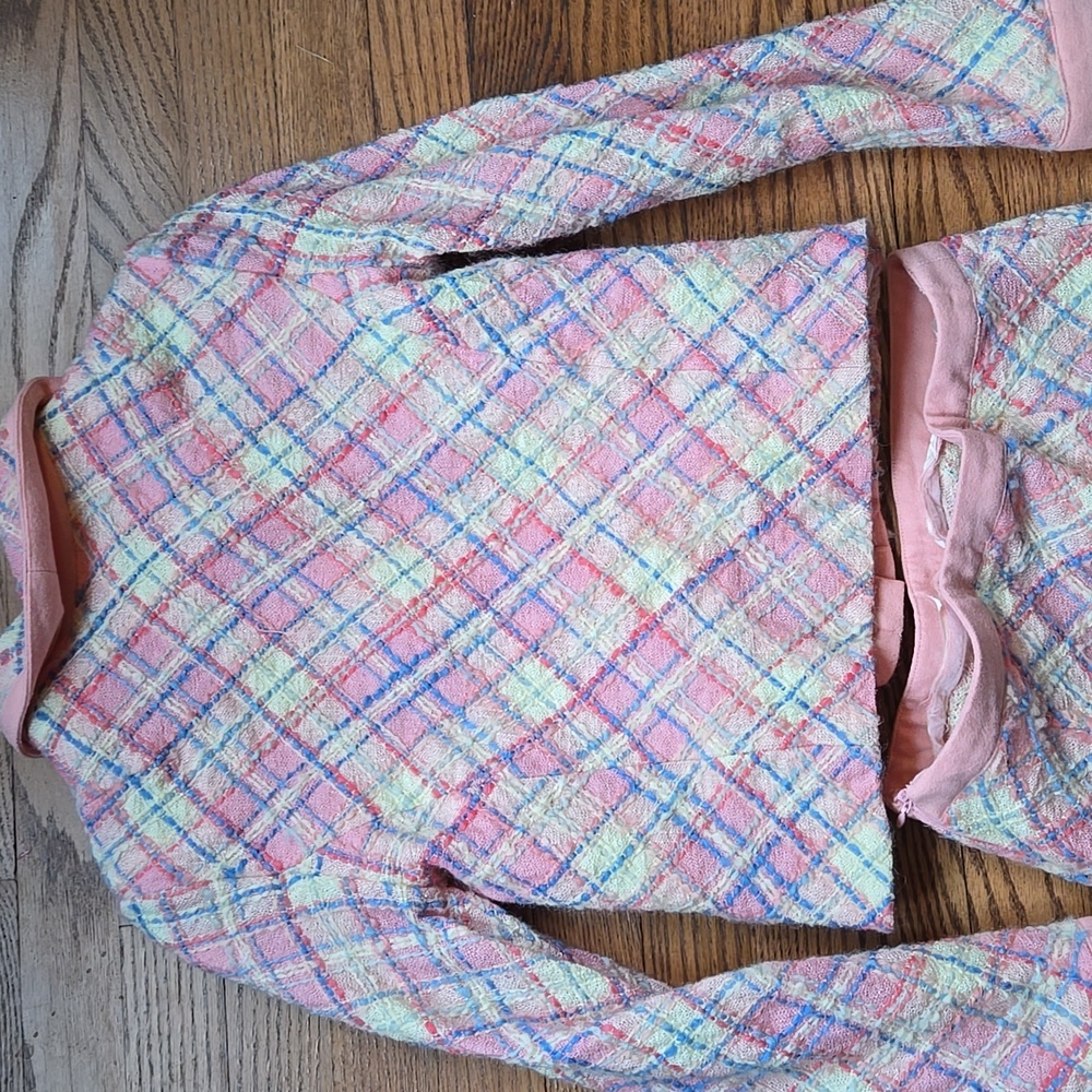 Tocca Pink Plaid Blazer and Skirt Set - Picture 9 of 11